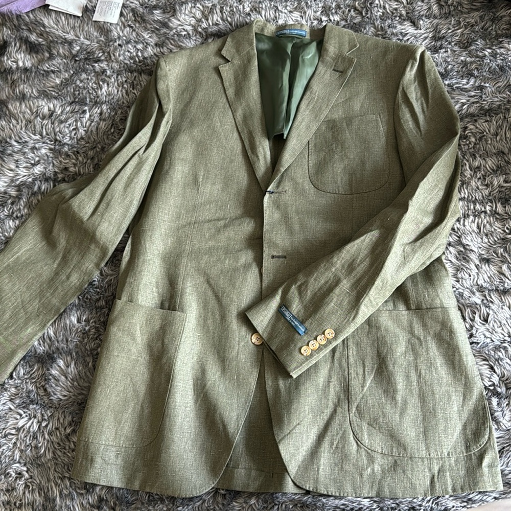 Polo Ralph Lauren linen sage green NWT 44L jacket